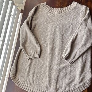 J. Jill Taupe Crew Neck Sweater